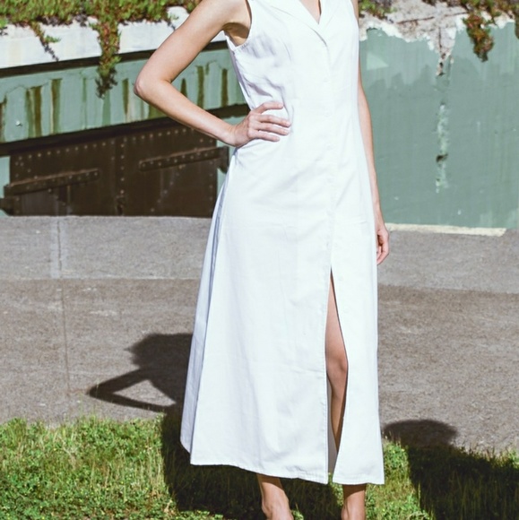 Ivory Button Up Maxi Dress - Picture 2 of 2